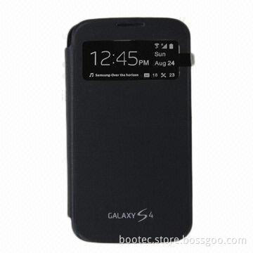 PU Leather Flip Phone Case for Samsung Galaxy S4 with latest IMD technology